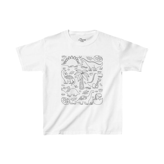 My Coloring Tee® Youth Dinosaur Tee