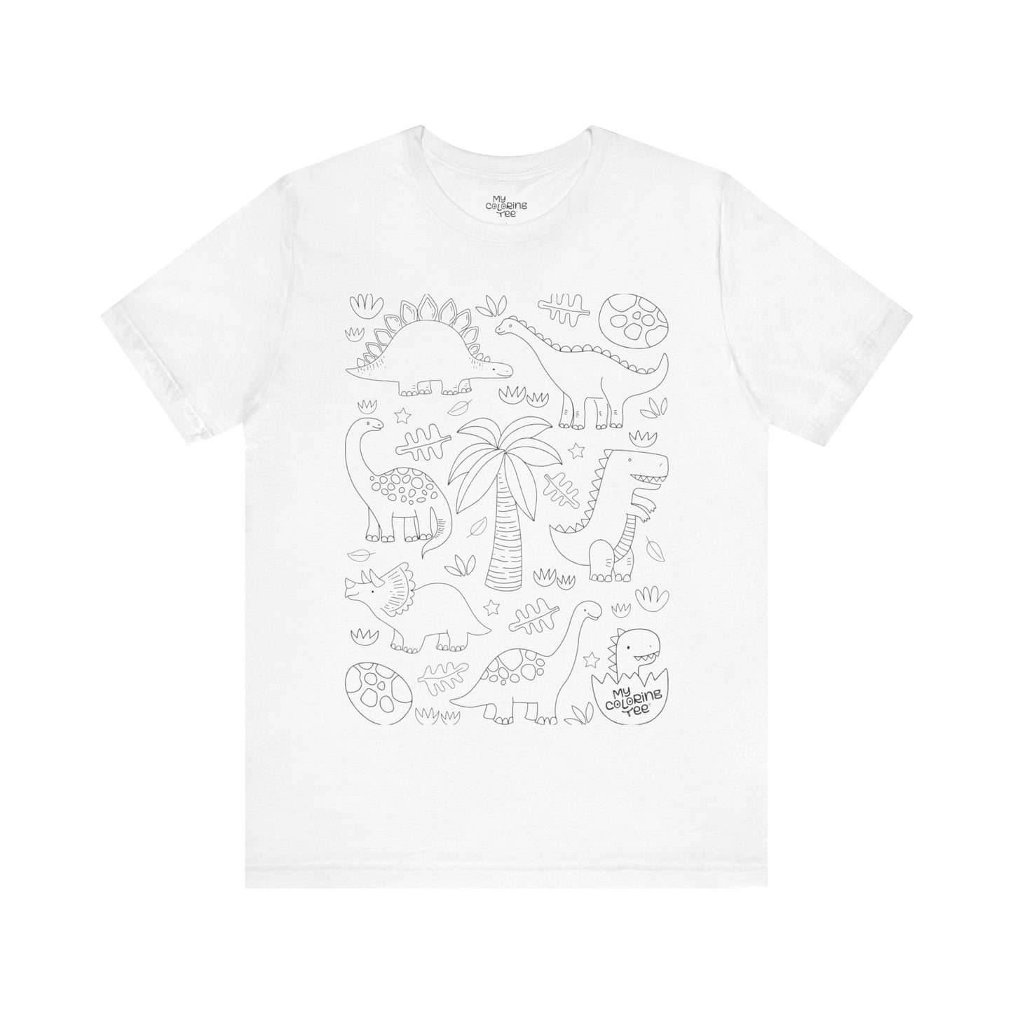 Unisex Jersey Short Sleeve Dinosaur Coloring Tee