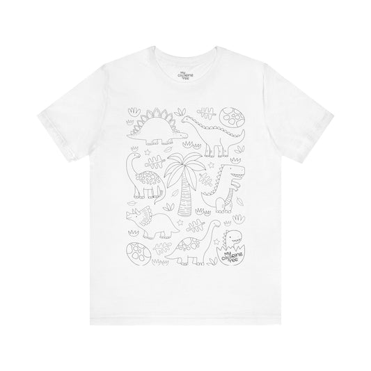 Unisex Jersey Short Sleeve Dinosaur Coloring Tee